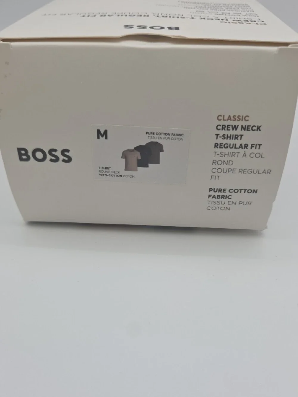 Boss 3-Pack Crew Neck T-Shirts in  Beige, Black And Green.